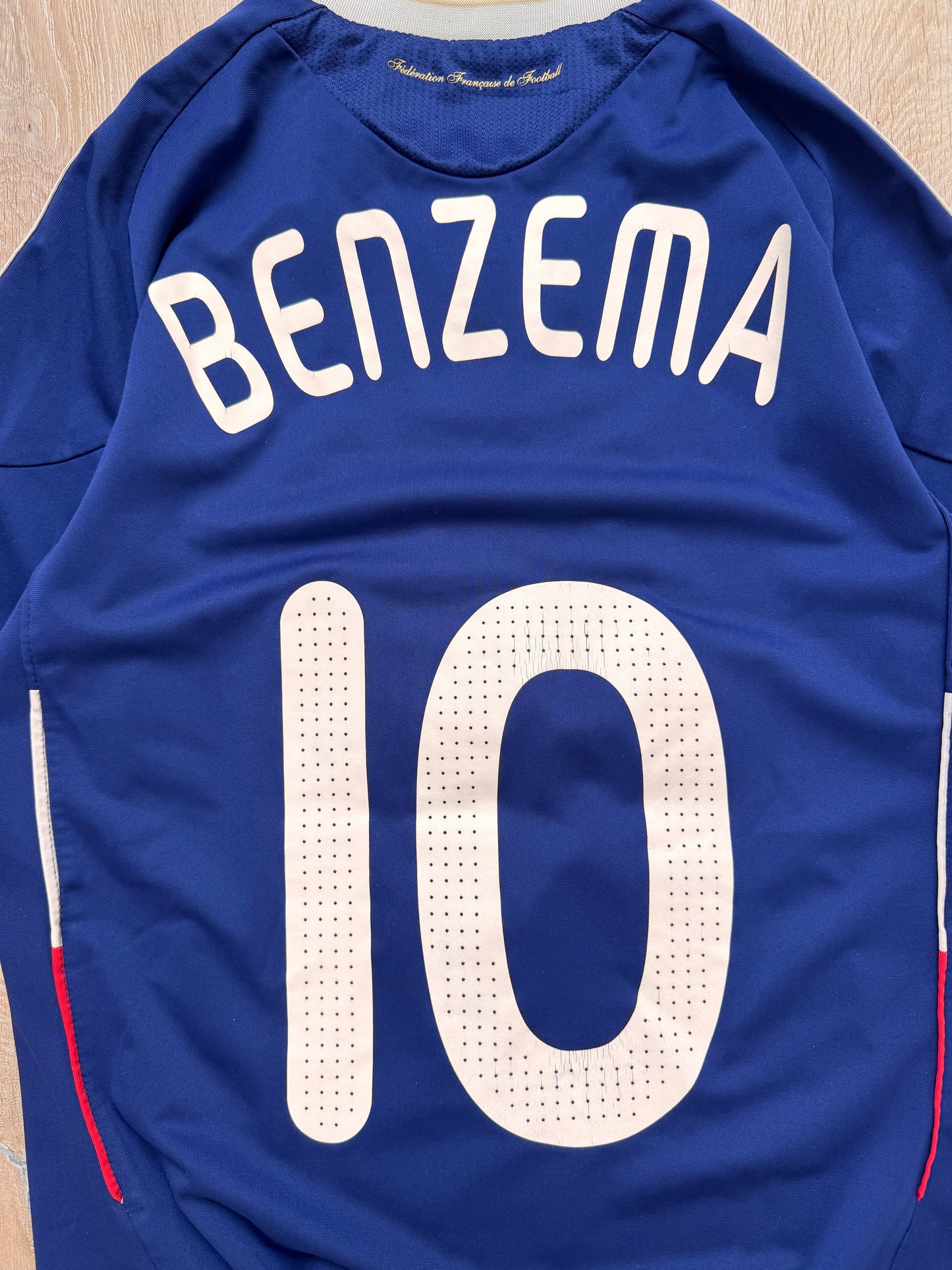 Vintage 2009 Adidas France Benzema Jersey (S)